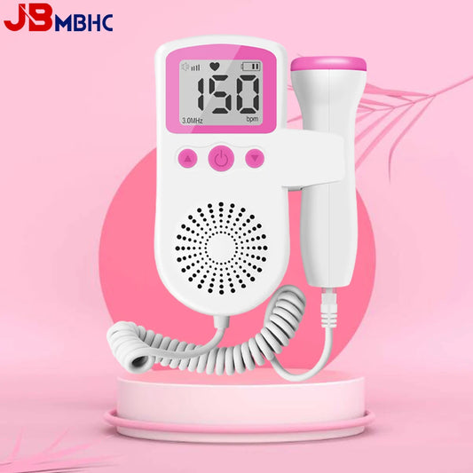 3MHz Ultrasound Baby Heart Rate Detector Pregnant Ultrasonic Baby Heartbeat Monitor Fetal Monitor Doppler Stethoscope