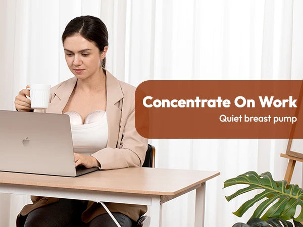 NCVI Electric Wearable Breast Pump for Breastfeeding, Hands-Free, 4 Modes 9 Levels, 3 Flange Sizes(19/21/24mm), Smart Display