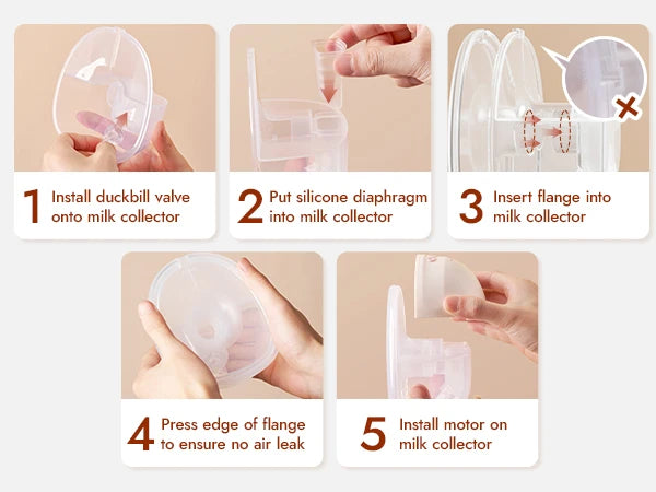 NCVI Electric Wearable Breast Pump for Breastfeeding, Hands-Free, 4 Modes 9 Levels, 3 Flange Sizes(19/21/24mm), Smart Display