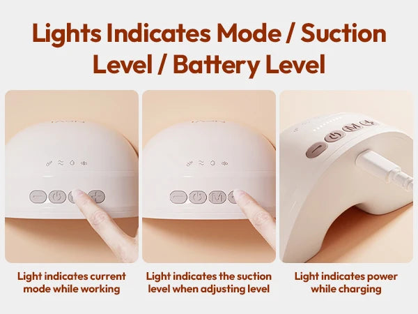 NCVI Electric Wearable Breast Pump for Breastfeeding, Hands-Free, 4 Modes 9 Levels, 3 Flange Sizes(19/21/24mm), Smart Display